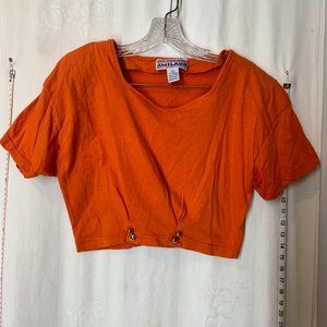 Orange Crop Top for Women